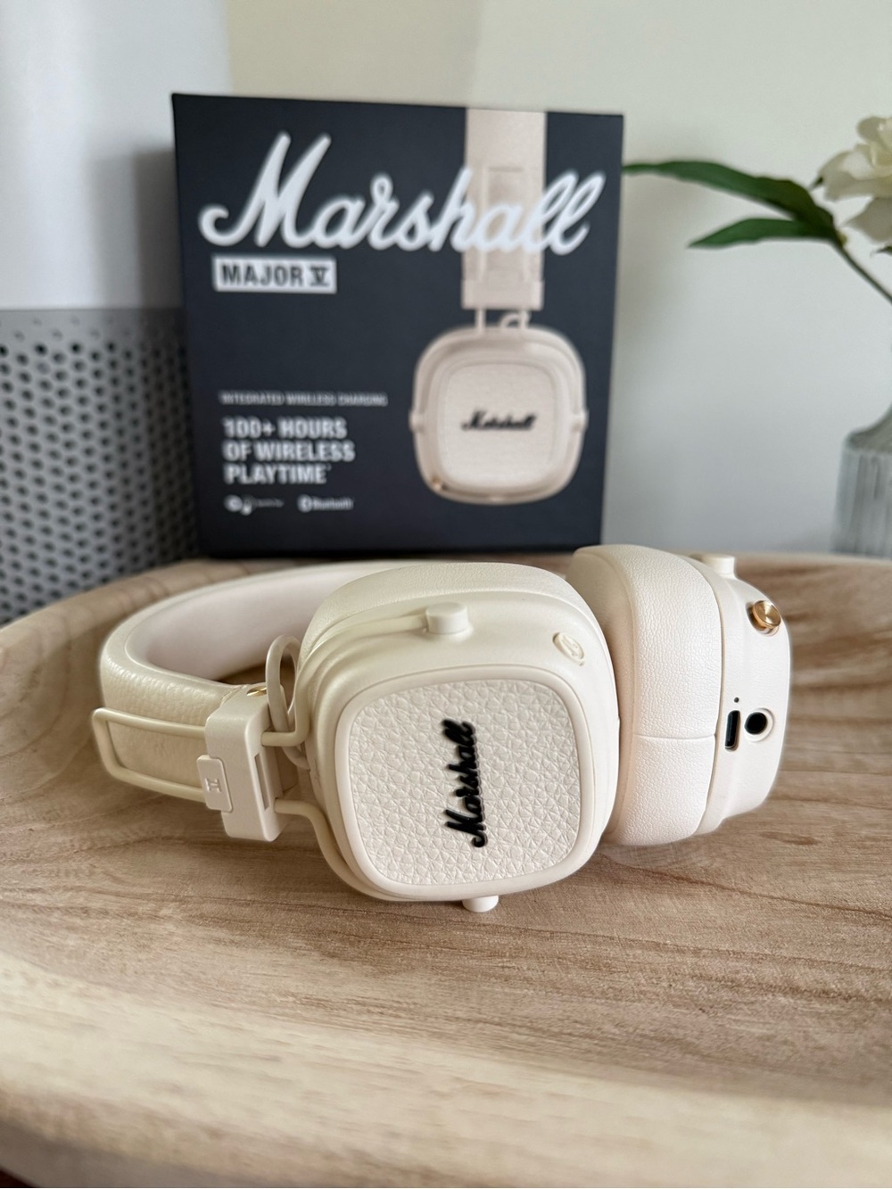 Marshall Major V Headphones in Cream — FOR PARTS / REPAIR